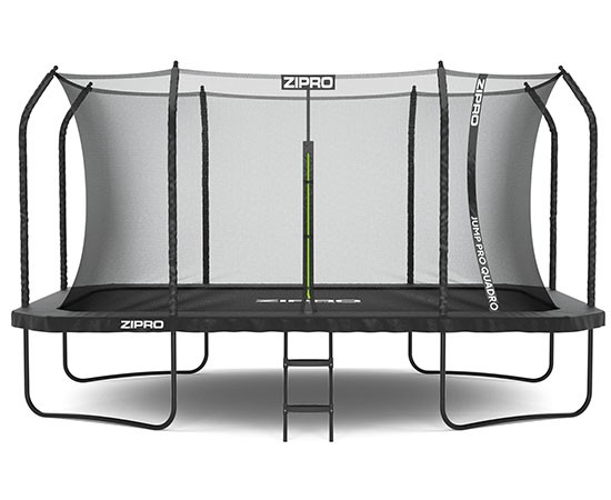 Trampolina ogrodowa premium z siatką wewnętrzną Jump Pro Quadro 8x14FT 252x435 cm