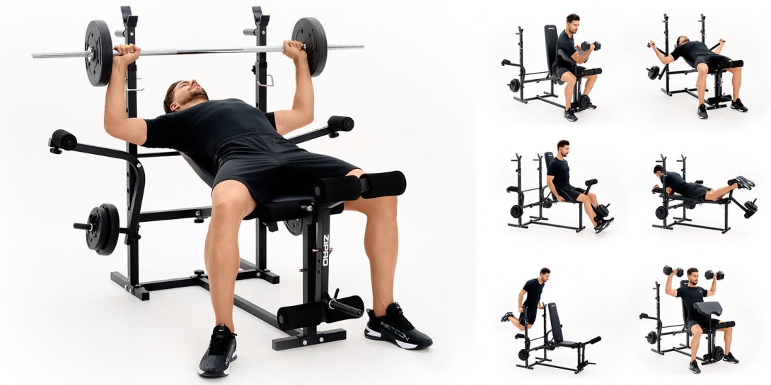 Ławka treningowa ZIPRO RIPPED – wielofunkcyjna, zintegrowana ławka