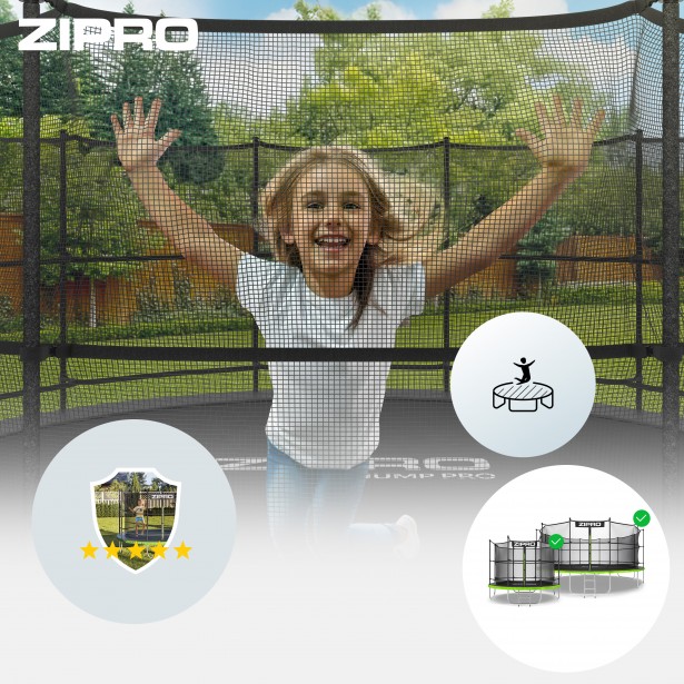 Trampolina ogrodowa Zipro Jump Pro 8FT 252 cm – bezpieczna siatka